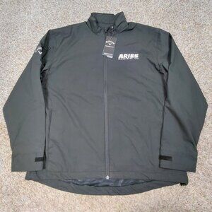 NEW Callaway Weather Series Windbreaker Jacket Mens Large Black Zip Performance